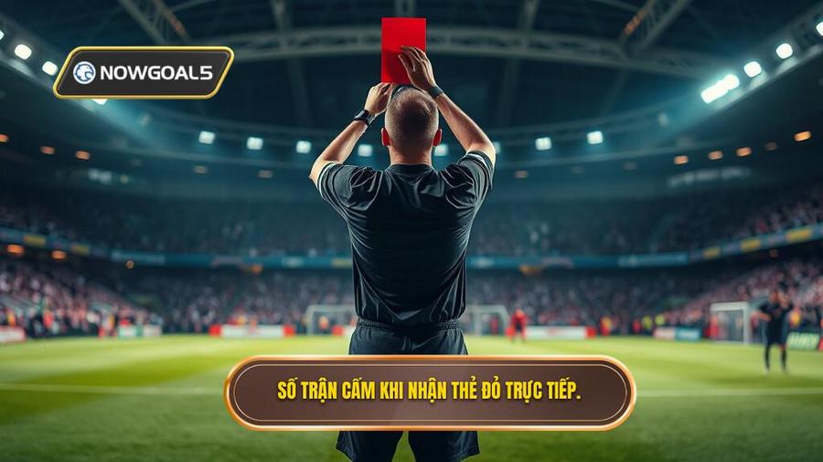 2. Số trận cấm khi nhận thẻ đỏ trực tiếp.